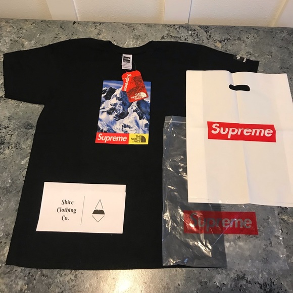 supreme x the north face mountain tee